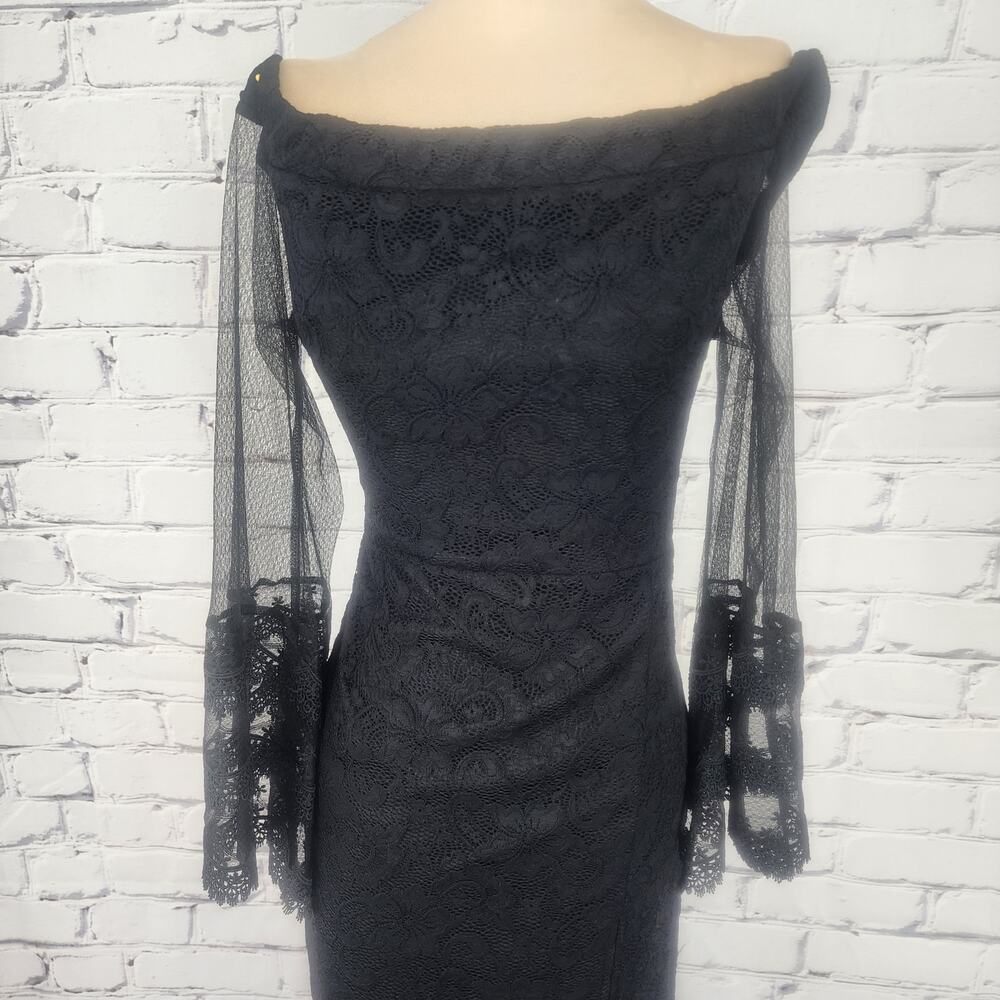 VFSHOW Dress Womens XL Maxi High Slit Witchcore Whimsygoth Vampire Romantic goth - Picture 7 of 12